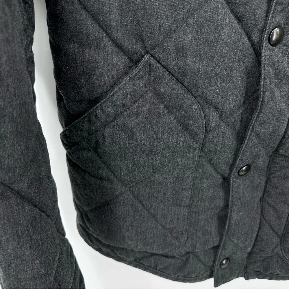 J. Crew Sussex Quilted Jacket Black Gray Size S